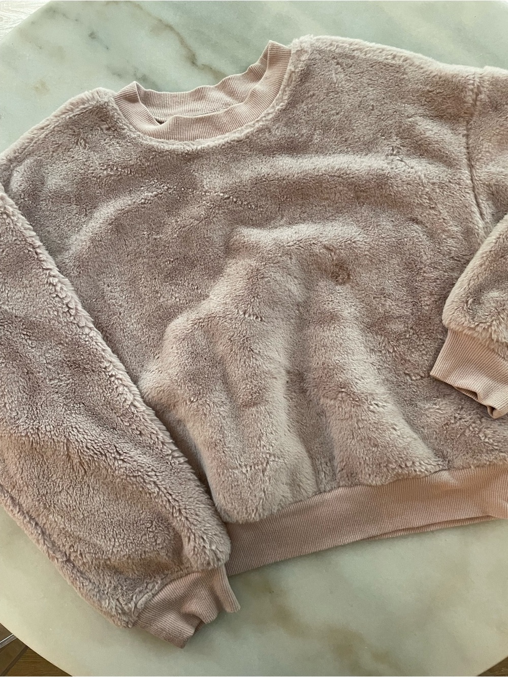 wild fable Plush Teddy Pullover Jacket - Blush Pink size M